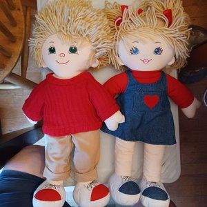 1995 Sweetie Mine Boy 7 Girl Plush Dolls